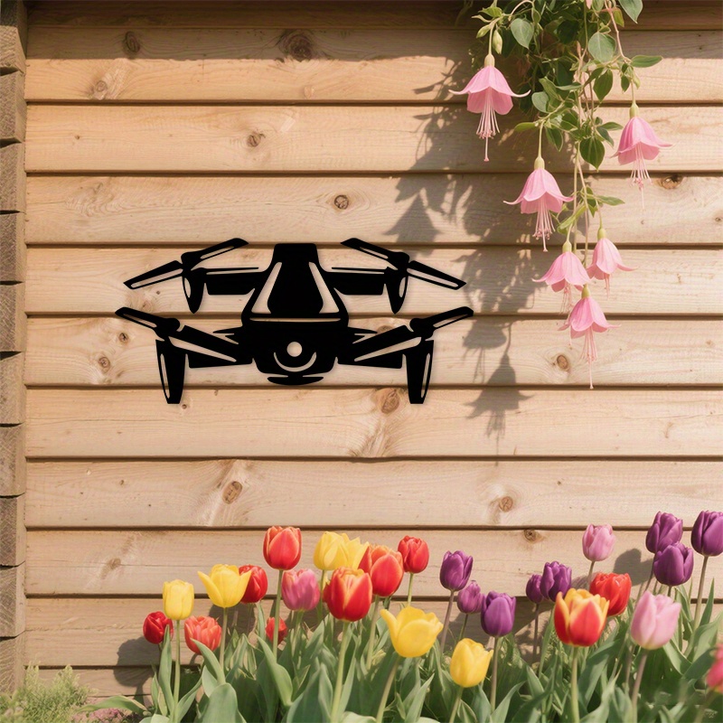 Office Tech Decor - Drone Silüeti Metal Duvar Sanatı Modern