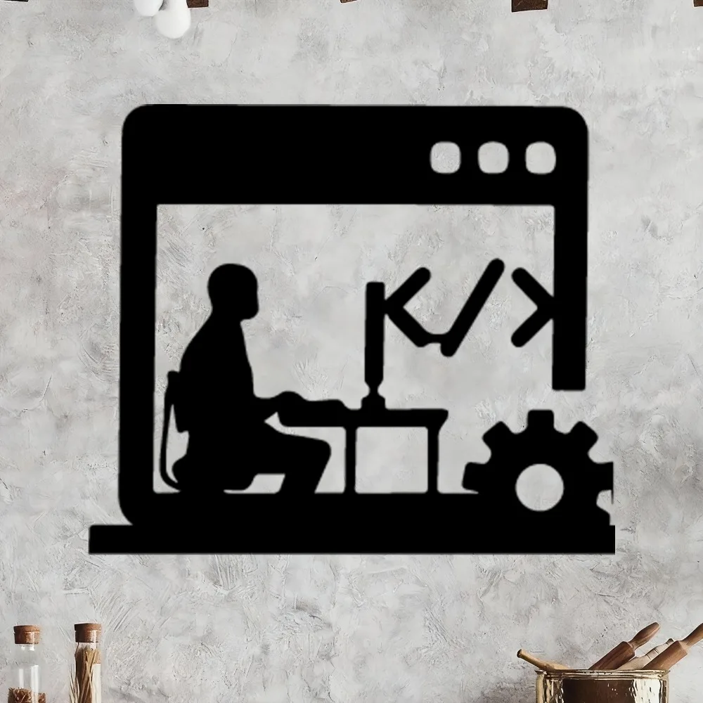 Office Tech Software - CIFBUY Metal Duvar Sanatı Programcı Hediyesi
