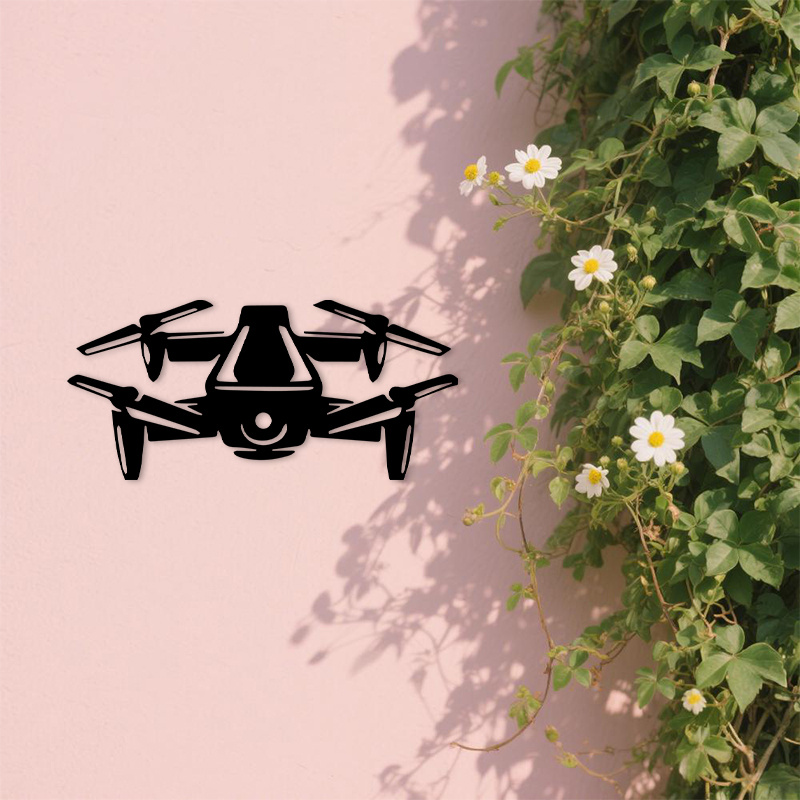 2D Düz Drone Silüeti Metal Duv - Office Tech Decor incelemesi ve fiyatı